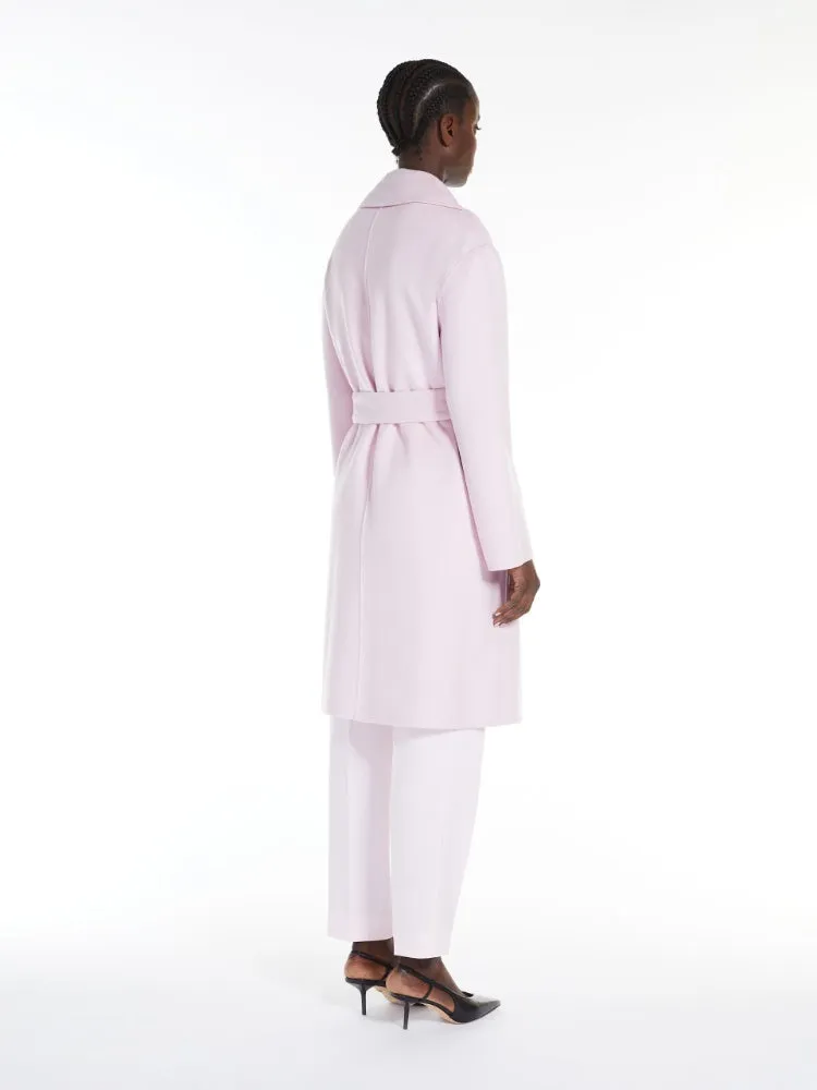 TOTEM PINK WRAP MIDI COAT