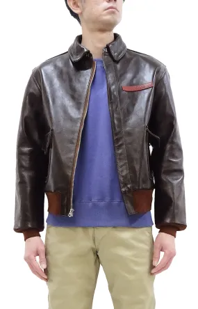 TOYS McCOY Steve McQueen A-2 Flight Jacket Men's A2 Leather Bomber Jacket TMJ2412 Seal-Brown