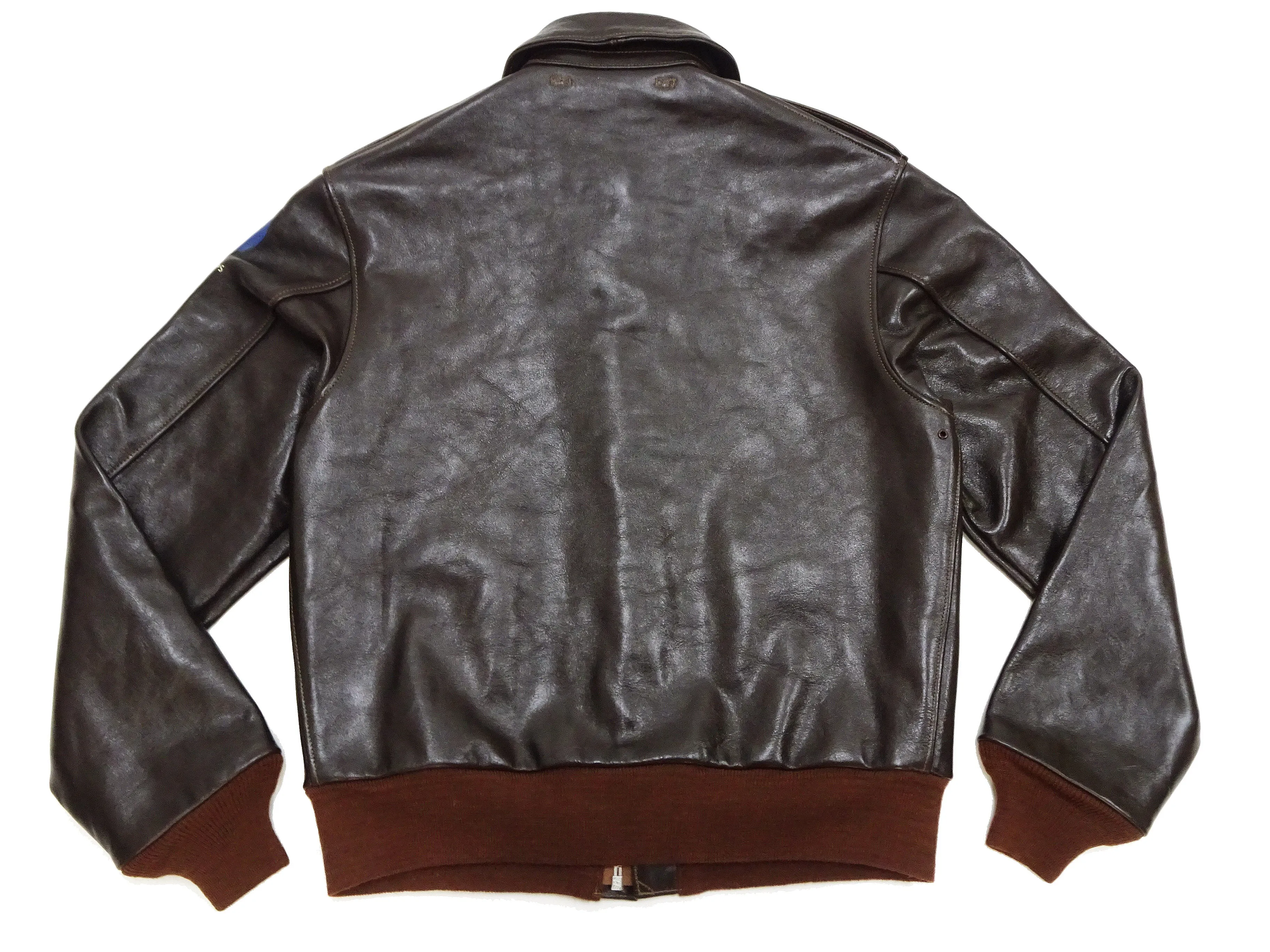 TOYS McCOY Steve McQueen A-2 Flight Jacket Men's A2 Leather Bomber Jacket TMJ2412 Seal-Brown