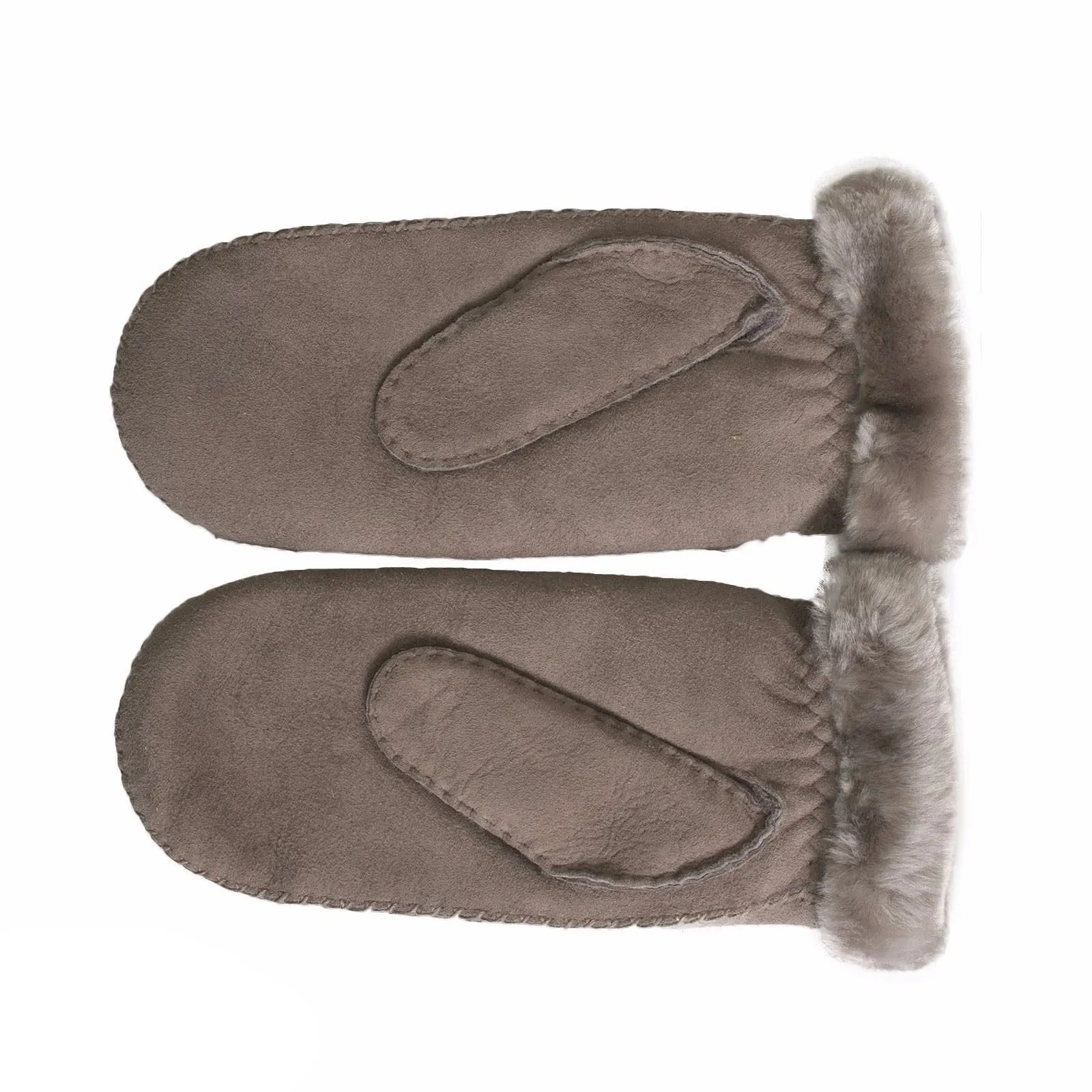 UGG Logo Mittens Stormy Grey