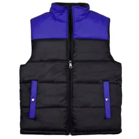 Victory Outfitters Men's Quilted Colorblock Sherpa Lined Puffer Vest