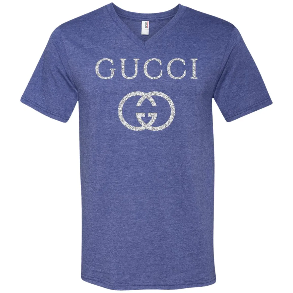 Vintage Gucci Logo Inspired Men V-Neck T-Shirt