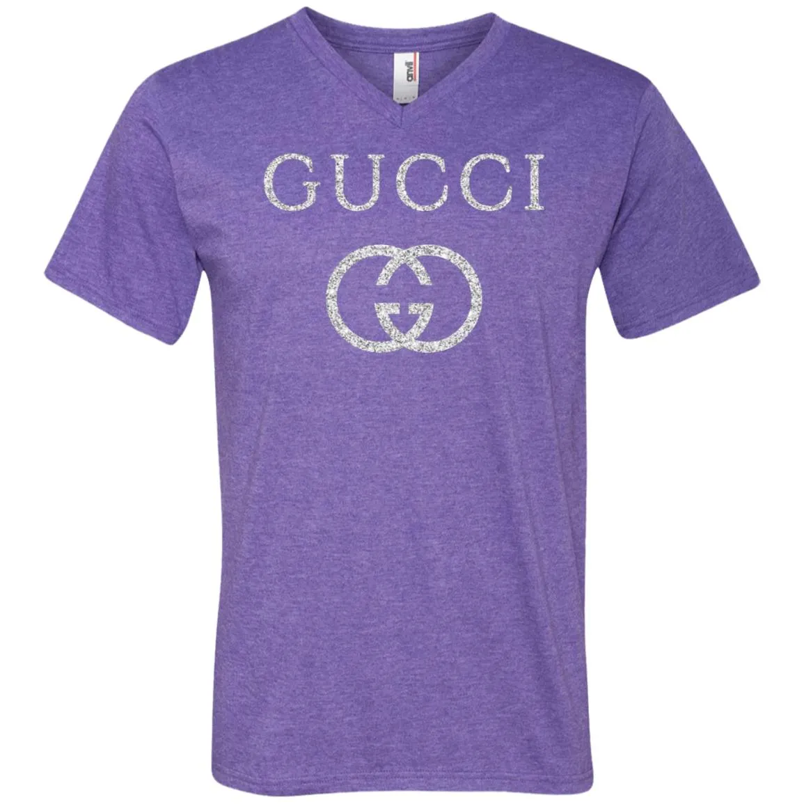 Vintage Gucci Logo Inspired Men V-Neck T-Shirt