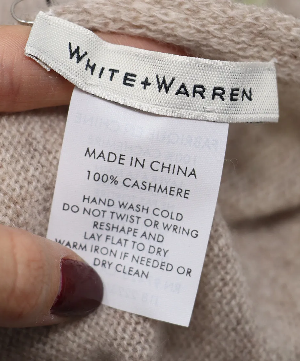 White & Warren Oatmeal Cashmere Scarf