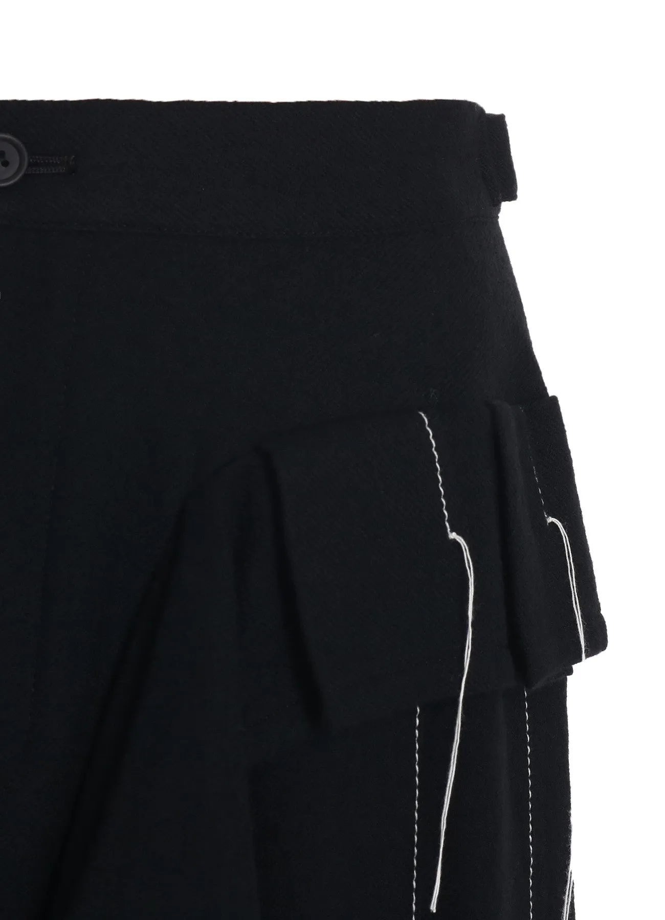 WOOL VIYELLA PLEATED SKIRT