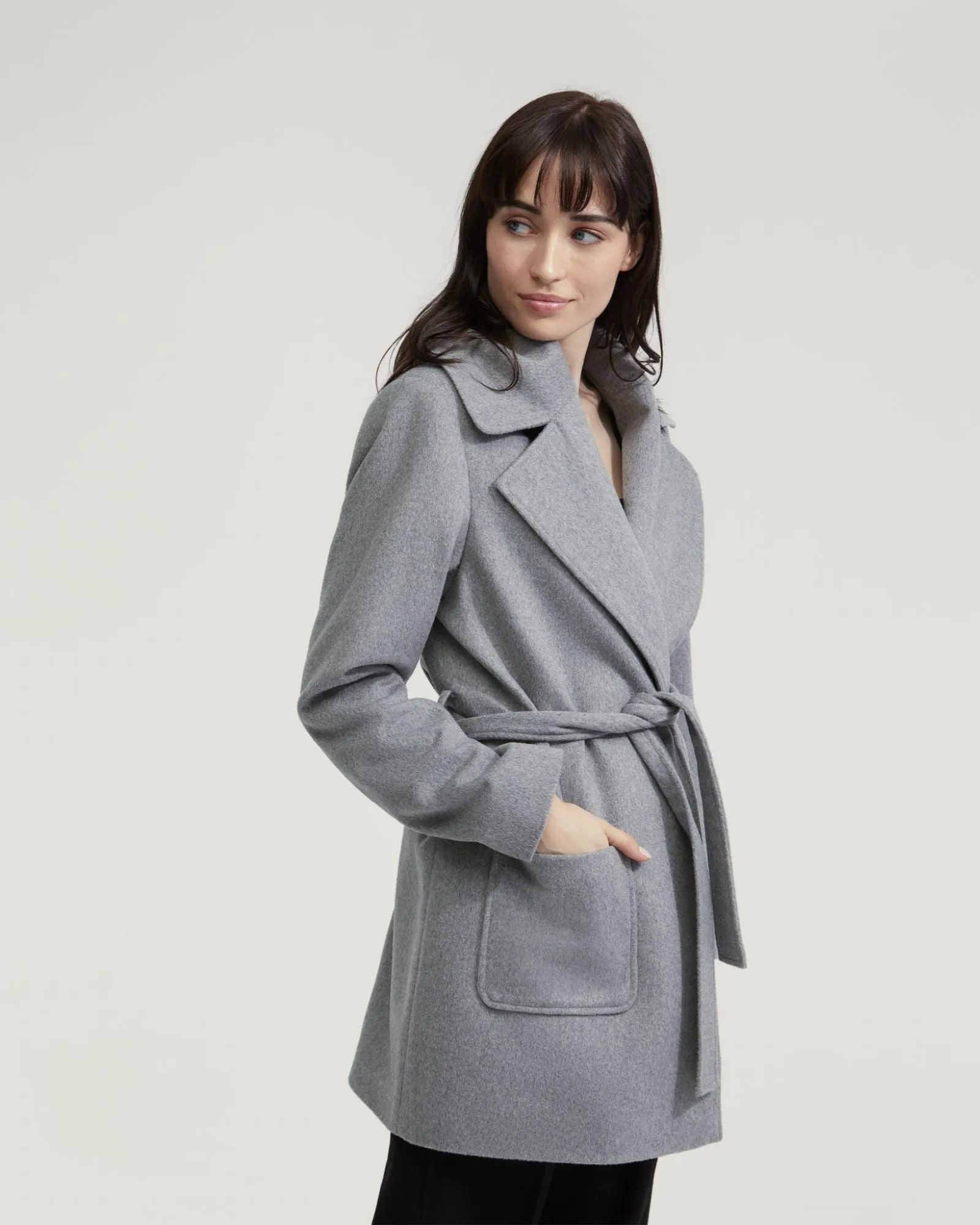 Zoe Wool Rich Tie Waist Jacket