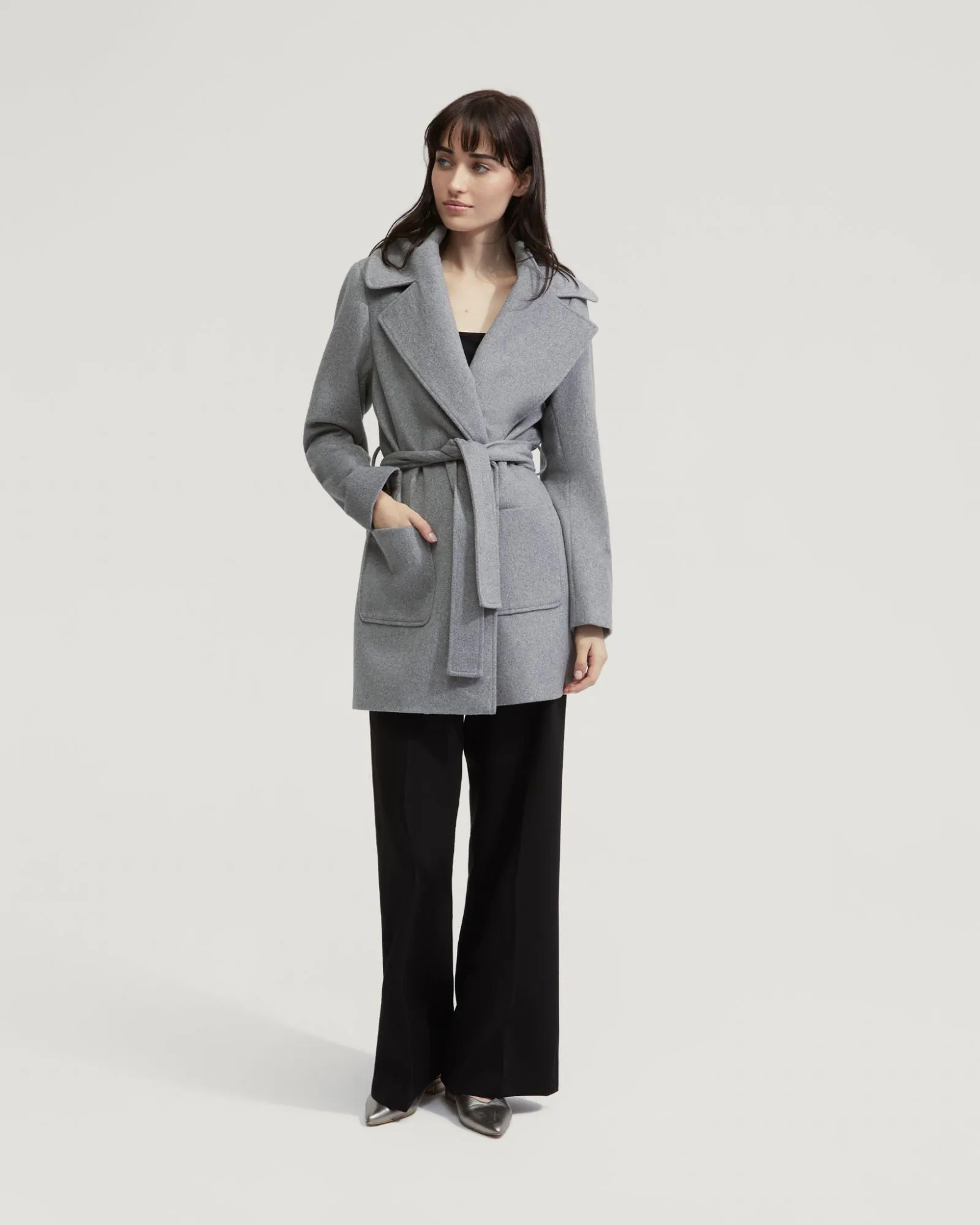 Zoe Wool Rich Tie Waist Jacket